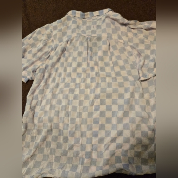 We The Free Pink And Purple Checker Oversized Shirt Size Large - Picture 11 of 12